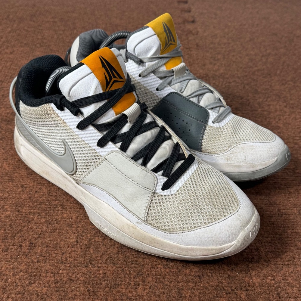 Nike Ja 1 Hunger Mismatched Mens Basketball Shoes White Grey DR8785-100 Size 10